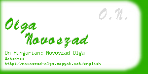 olga novoszad business card